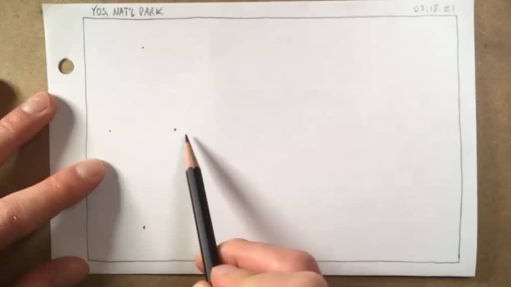how to draw a tree - step 1