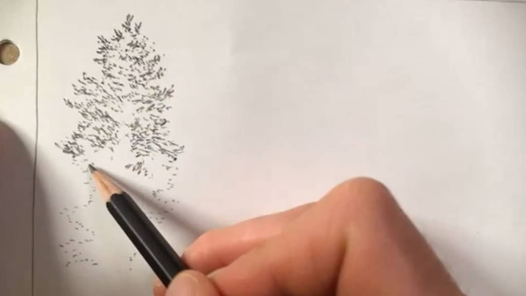 how to draw a tree - step 3