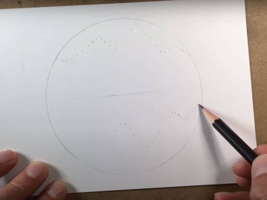 how to draw an easy mountain scene - step 2