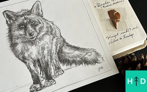 how to draw a red fox
