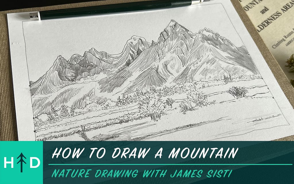how to draw a mountain
